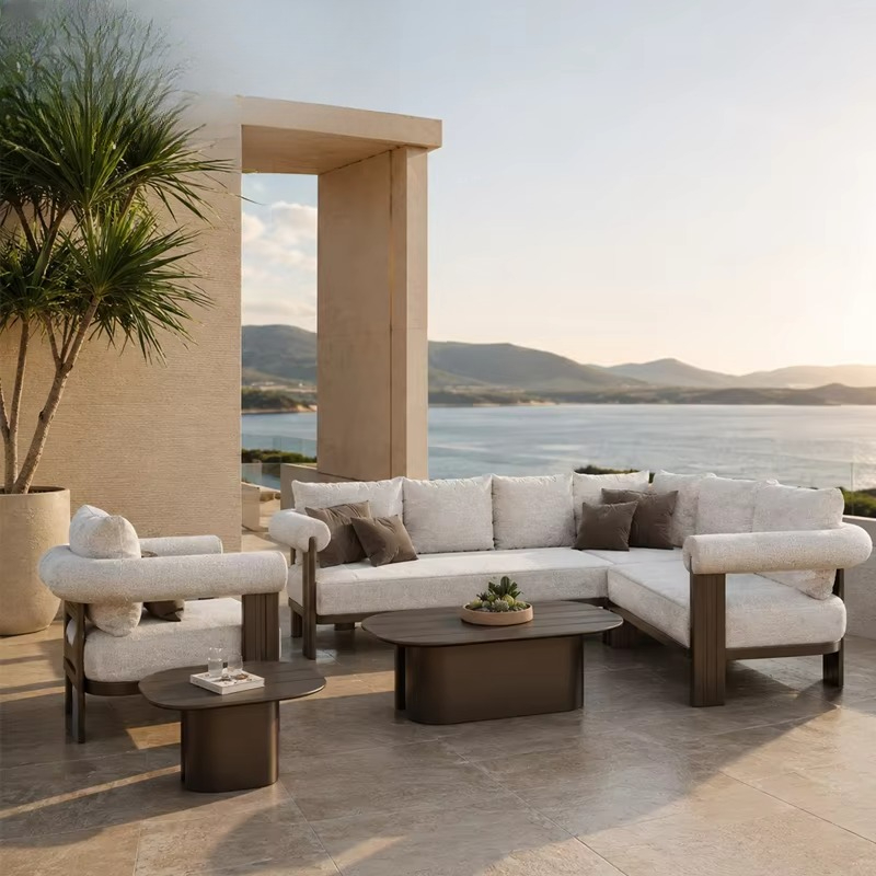 Outdoor Furniture L Shape - # طقم أريكة فاخر للفيلات، تصميم