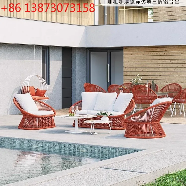 Outdoor Furniture L Shape - أثاث خارجي من الروطان للساحات والفنادق