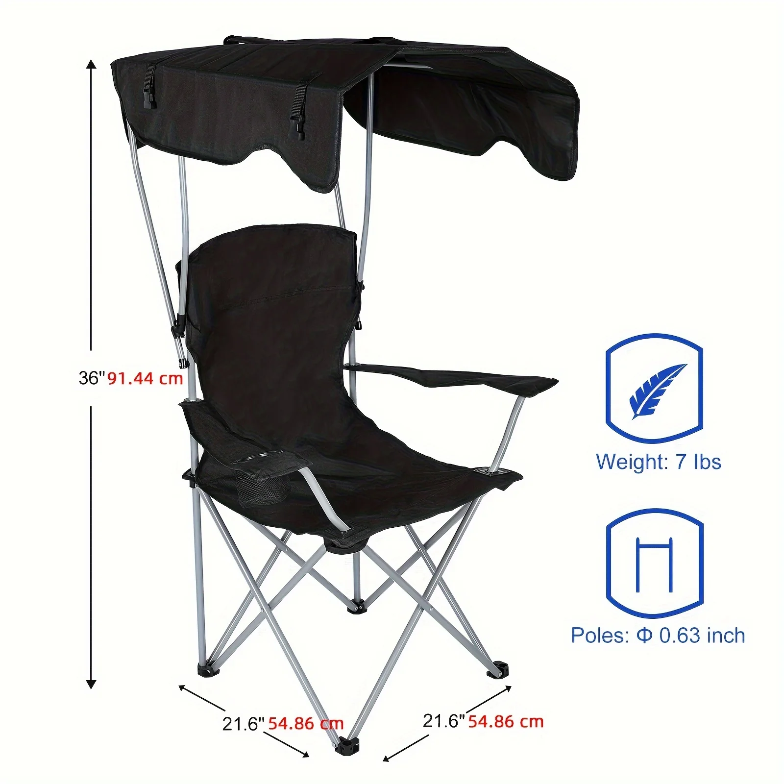 Outdoor Furniture Sunbrella - كرسي صالة مظلة مع حامل ،
