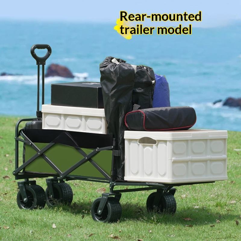 Outdoor Furniture Sale - عربة تخزين قابلة للطي بأربع عجلات