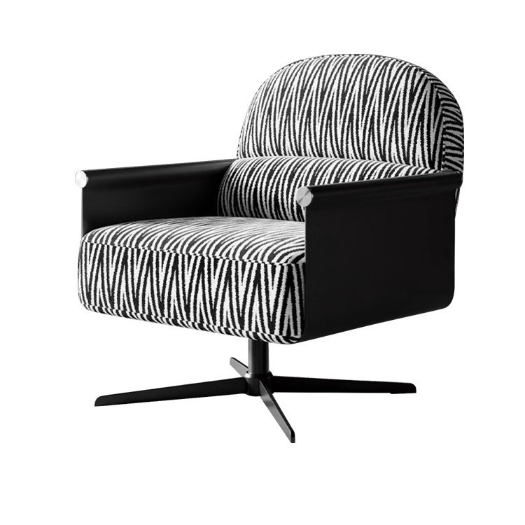 Outdoor Furniture Italian - كرسي استرخاء دوار بذراعين ناعم على
