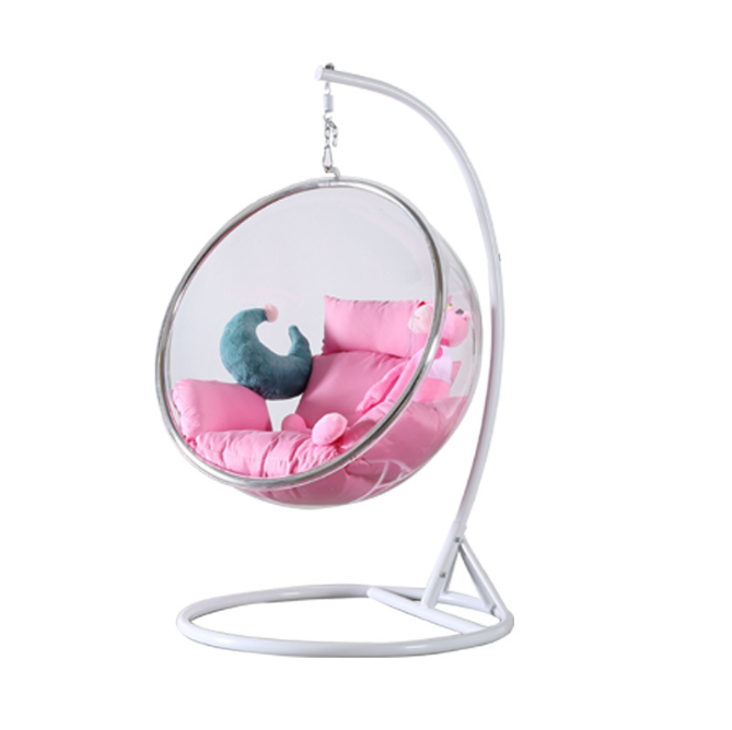 Hanging Egg Chair - كرسي معلق دائري شفاف دوار من