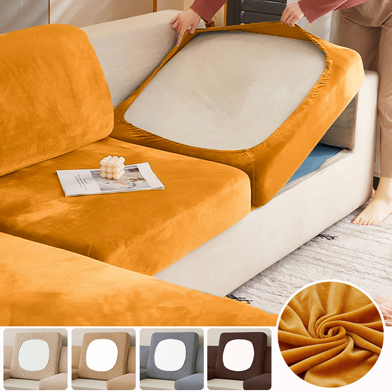 Outdoor Furniture L Shape - غطاء وسادة مقعد أريكة مخملية مرنة