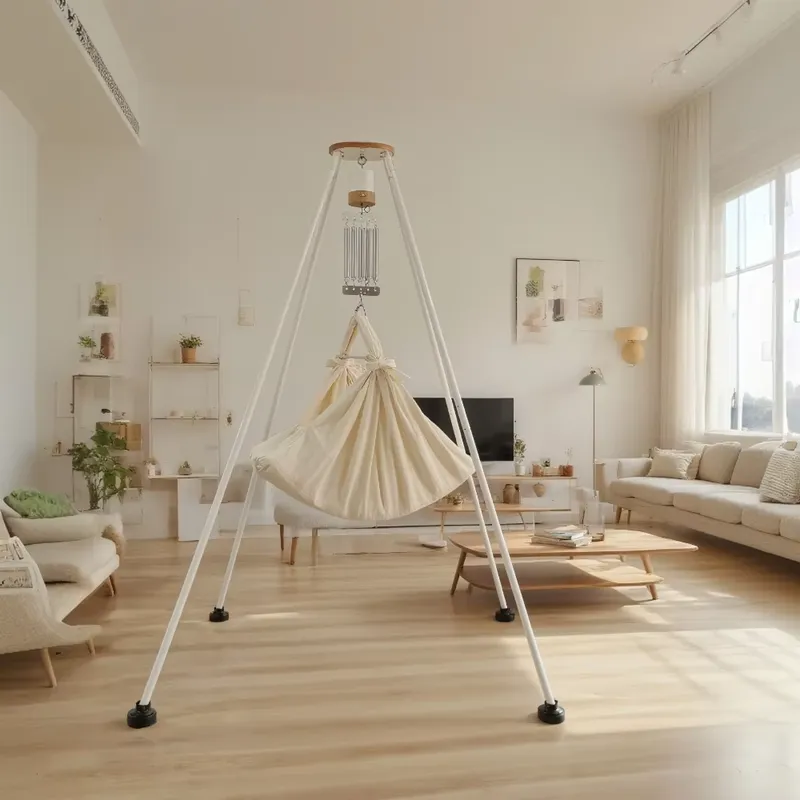 Hammock With Stand - حامل معدني قابل للطي لسرير الأطفال