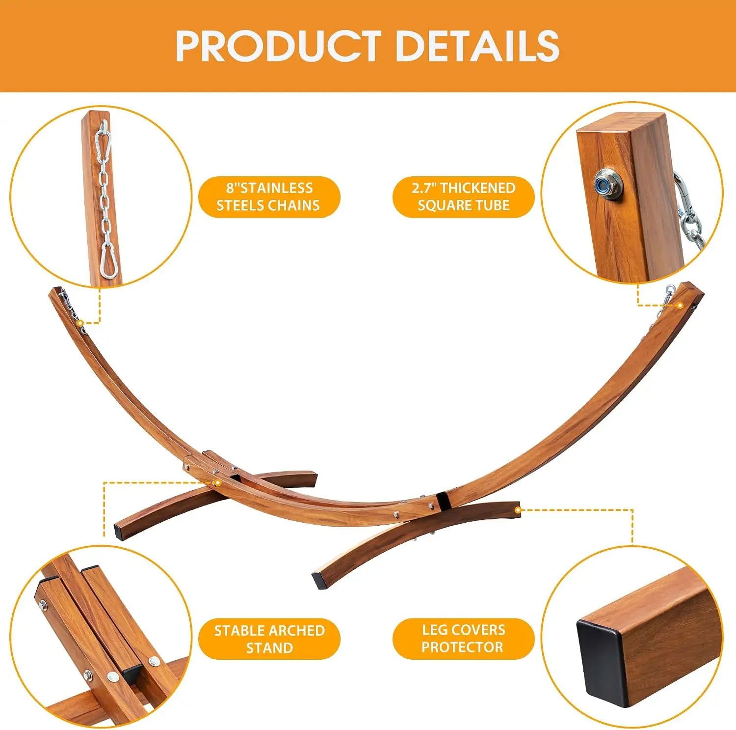 حامل أرجوحة فولاذي متين بطول 1 - مراجعة Hammock With Stand وسعره