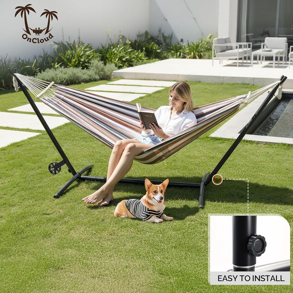 أرجوحة متينة تتحمل 550 رطل مع  - مراجعة Hammock With Stand وسعره