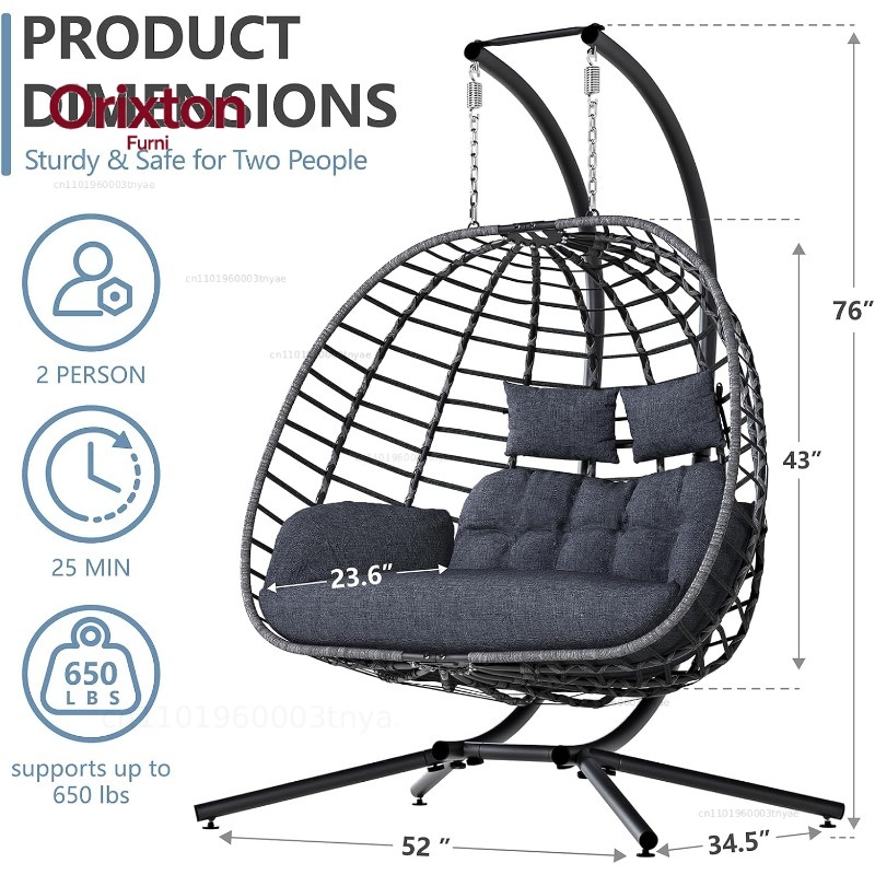 كرسي أرجوحة مزدوج على شكل بيضة - مراجعة Hanging Egg Chair وسعره