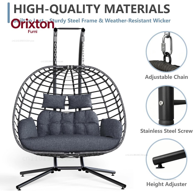كرسي أرجوحة مزدوج على شكل بيضة - مراجعة Hanging Egg Chair وسعره