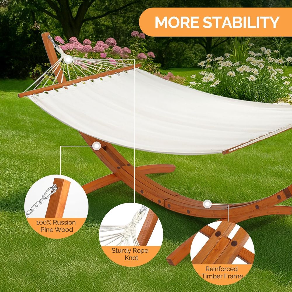 مجموعة أرجوحة مزدوجة مع حامل م - مراجعة Hammock With Stand وسعره