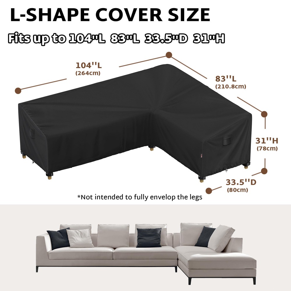 غطاء أريكة خارجي على شكل حرف L - مراجعة Outdoor Furniture Cover Xl وسعره