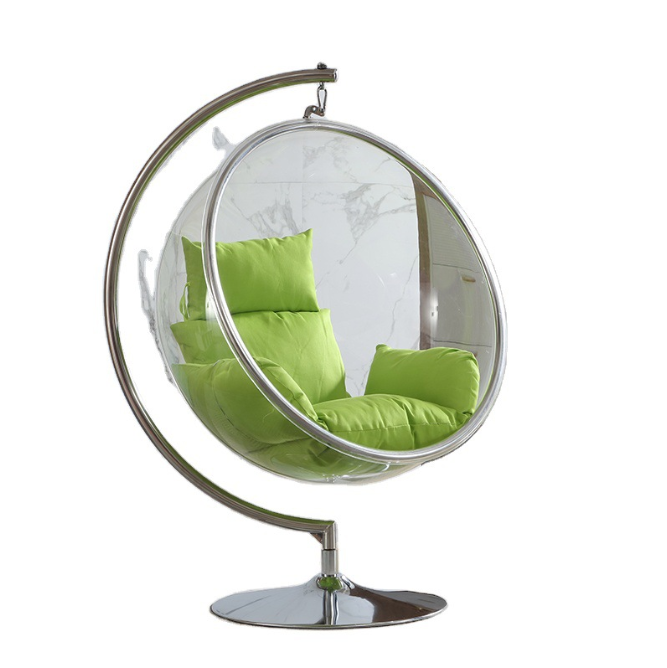 كرسي معلق دائري شفاف دوار من ا - مراجعة Hanging Egg Chair وسعره