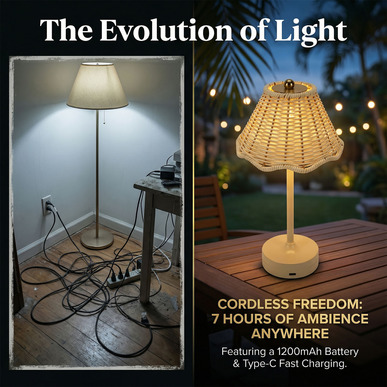 مصباح طاولة LED بتصميم عتيق من - مراجعة Outdoor Furniture Sale وسعره