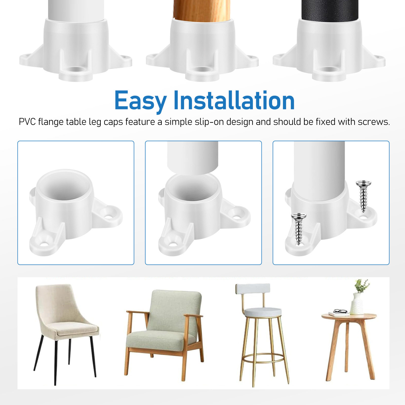 12 قطعة من أغطية أرجل الطاولة  - مراجعة Outdoor Furniture Leg Protectors وسعره