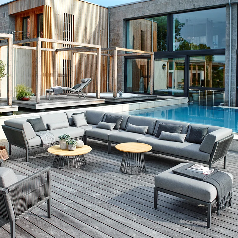 أريكة زاوية جديدة على شكل حرف  - مراجعة Outdoor Furniture L Shape وسعره