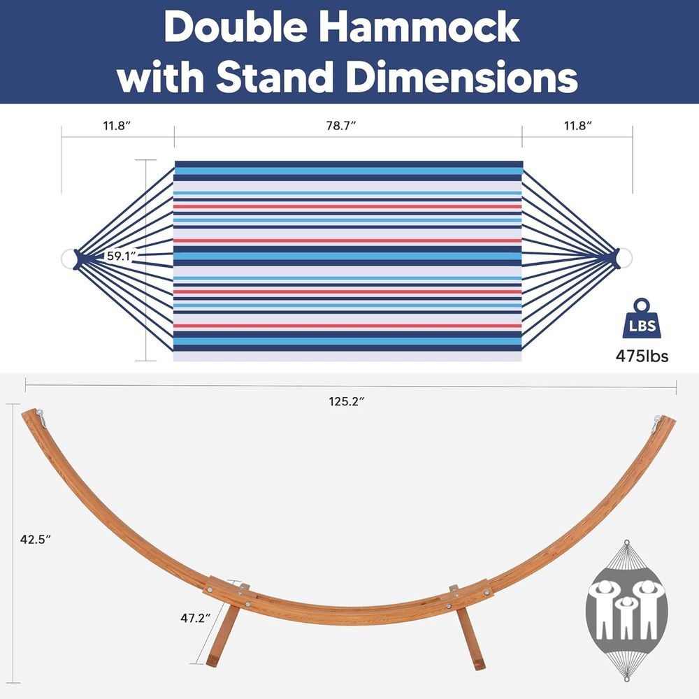 أرجوحة خارجية مع حامل متضمن، أ - مراجعة Hammock With Stand وسعره