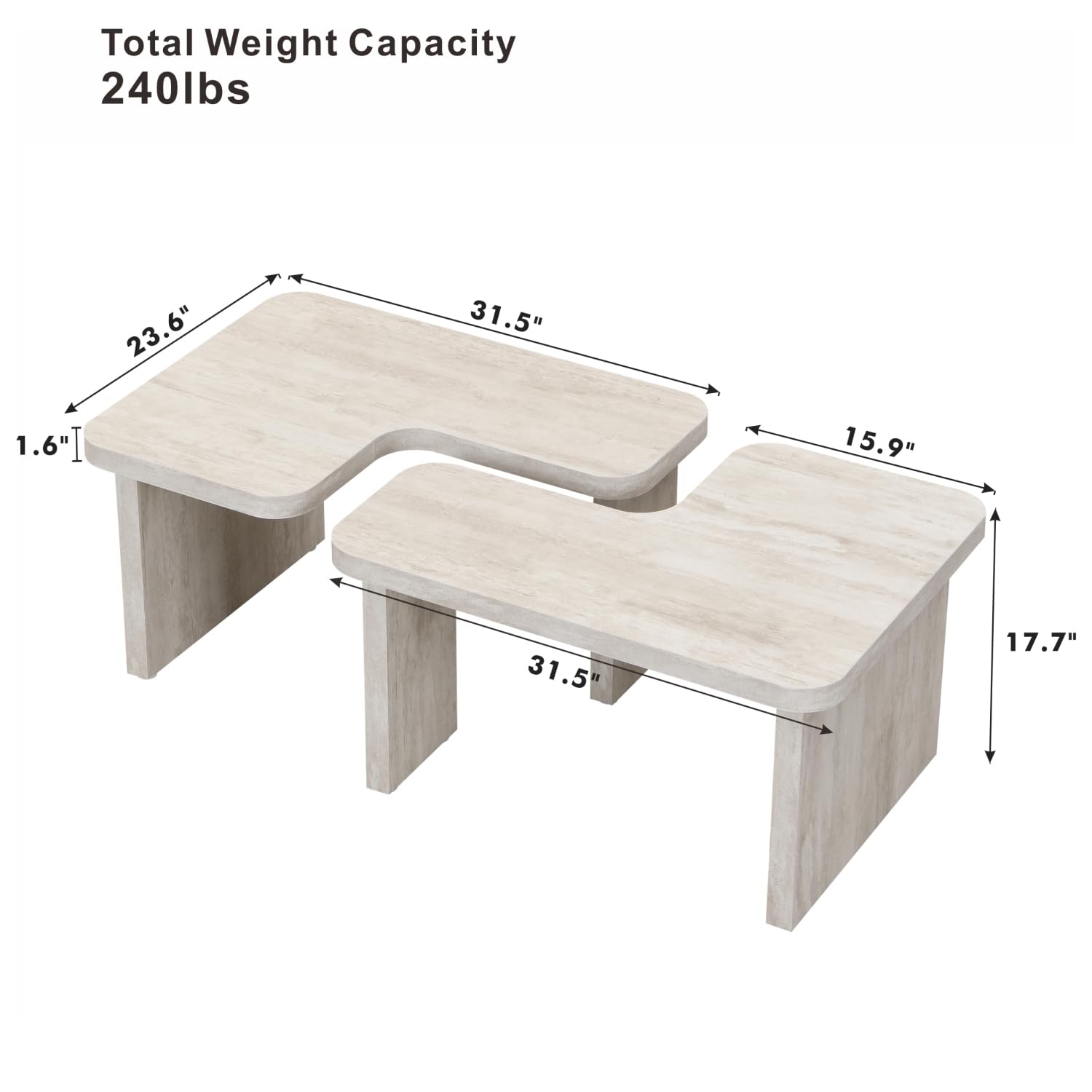 طاولة قهوة خشبية مستطيلة قابلة - مراجعة Outdoor Furniture L Shape وسعره