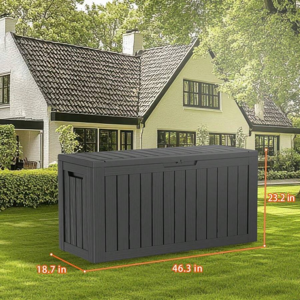 صندوق تخزين خارجي مقاوم للماء  - مراجعة Outdoor Furniture Black وسعره