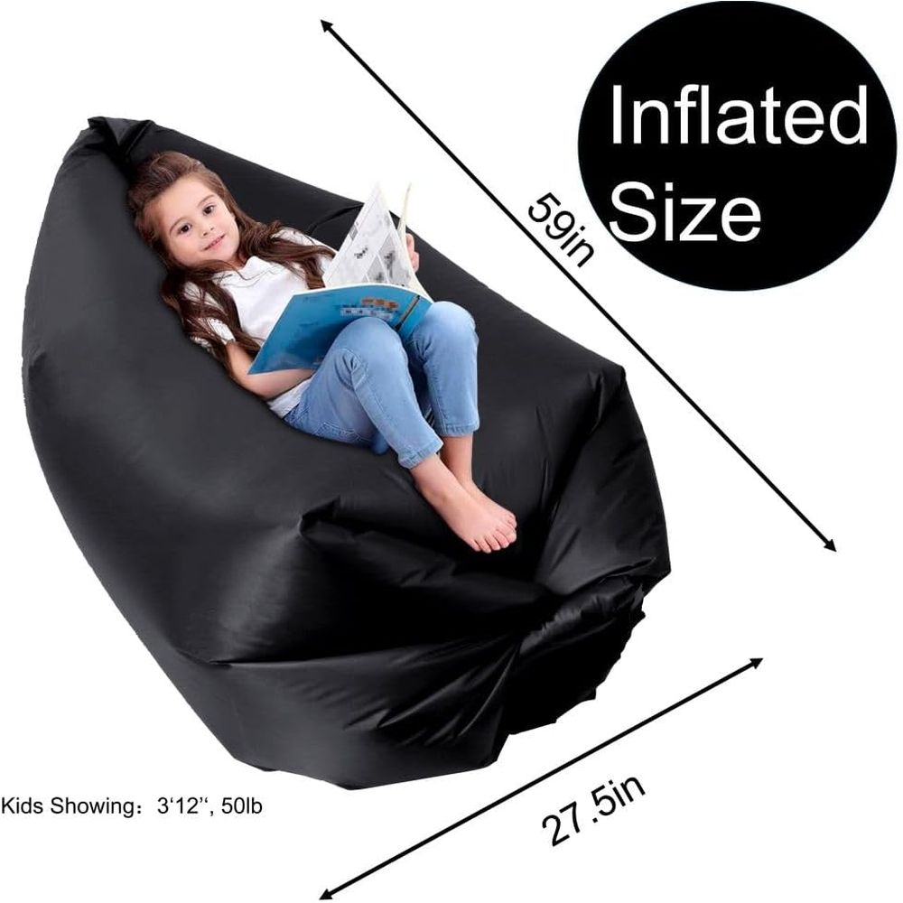 أريكة هوائية محمولة، للتخييم و - مراجعة Outdoor Furniture Black وسعره
