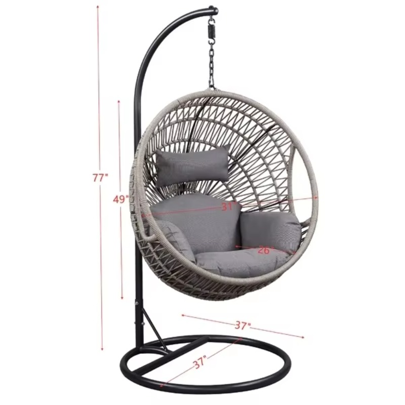 كرسي أرجوحة معلق عصري على شكل  - مراجعة Hanging Egg Chair وسعره