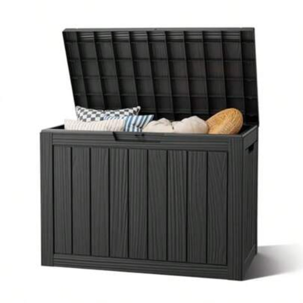 صندوق تخزين خارجي سعة 50 جالون - مراجعة Outdoor Furniture Black وسعره